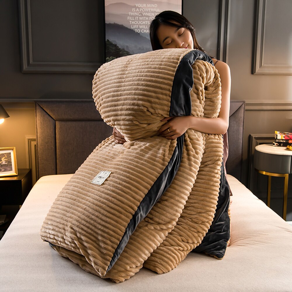 1pc flanne sammet påslakan enkel/dubbel/queen/king size vinter varm förtjocka säng påslakan plysch sängkläder sängkläder set