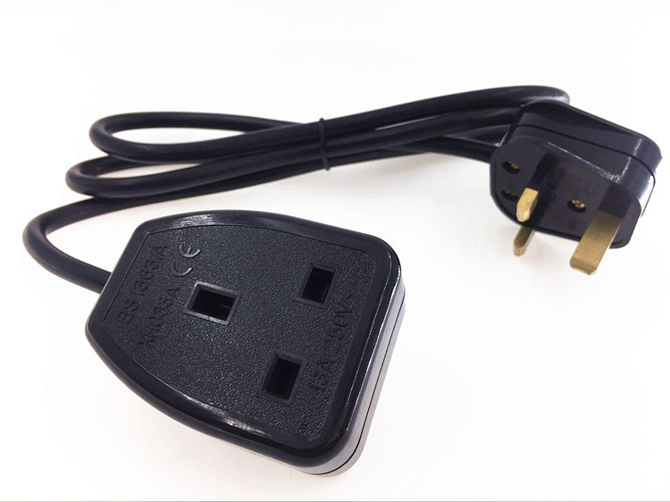 UK verlengsnoer, IEC UK 3Pin Stekker naar UK 3Pin Vrouwelijke Socket Power Adapter Kabel, 13A: 1.8M