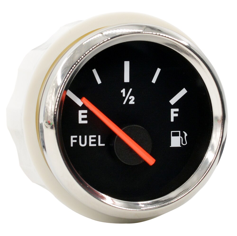 Round Earth 52MM Auto Car Ship Boat Tractor Water Fuel Level Gauge With Level Sensor Oil Liquid Tank Fuel Level Meter Indicator: Fuel Gauge