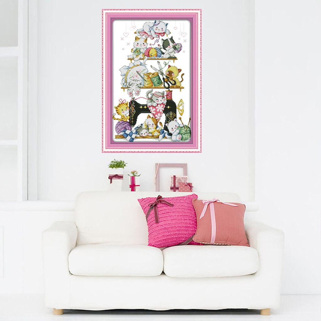 Cross Stitch Kits Dimensions 11 14 Counted Stamped for Kids Art Works: 45 x 66cm 11CT