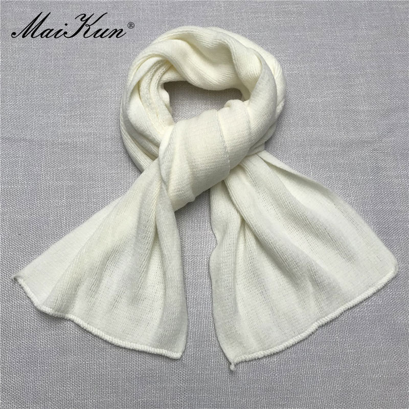 Maikun-bufanda gruesa y cálida para hombre y mujer, pañuelo de Cachemira de imitación de Color puro, bufanda negra para invierno, Unisex