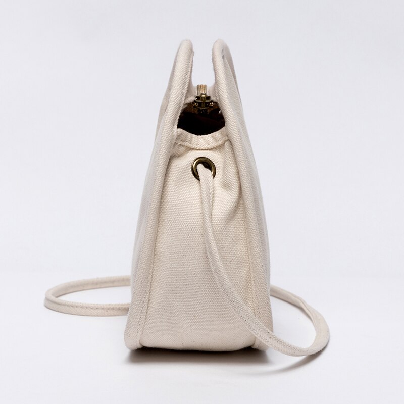 Sac messager en toile sauvage, simple et chic, couleur unie, style japonais et sud-coréen