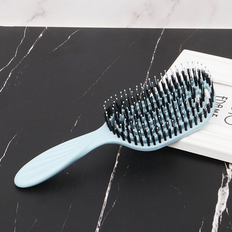 Javali Cabelo Escova de Cerdas, Anti-Static Massagem Comb, Estilo do couro cabeludo, Detangling, oco Out, Nylon Pente Dentes, Air Bag: MULTI