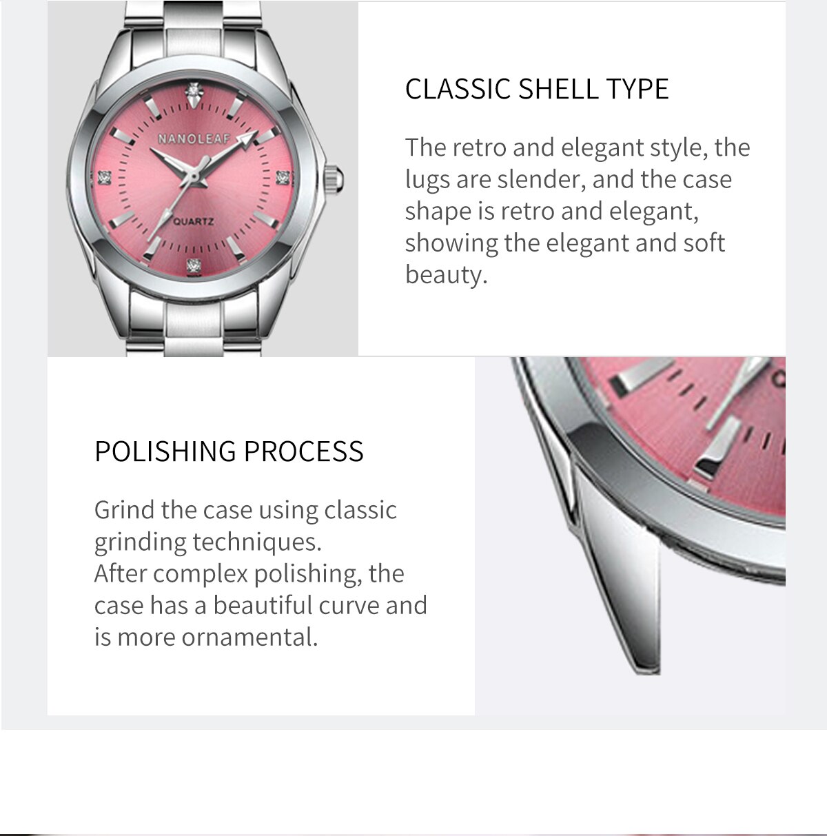 Senhoras vestido relógios pequena face rosa dial à prova dwaterproof água relógio de quartzo analógico feminino com banda de aço inoxidável moda clássico