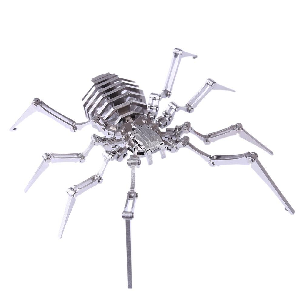 Kit modello assemblato fai-da-te 3D in acciaio inossidabile assemblato modello animale rimovibile ornamenti Puzzle lupo selvatico bestiame drago Manticore: Spider King