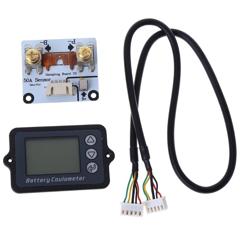 Dc 8-80v 50a batteri coulometer  tk15 batteri tester til lifepo coulomb tæller