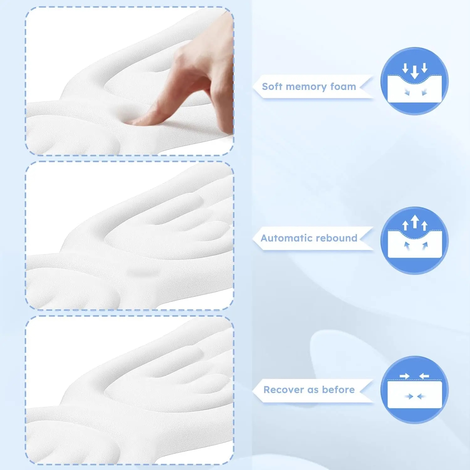 Toetsenbord Muis Polssteun Angel Wing Memory Foam Muismat Set Polssteun Ergonomisch Antislip voor Computer Laptop typen