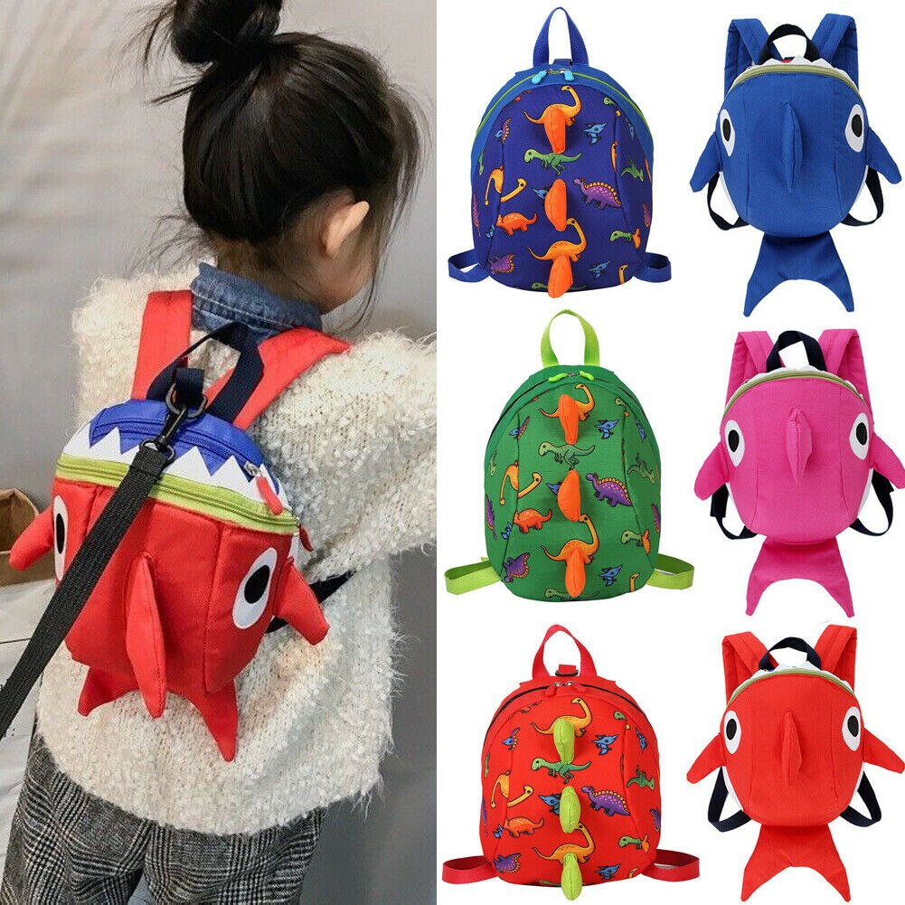 Cute Baby Kid Seat Belt Traction School Bag Prevent Lost Cartoon Animal Pattern Backpack