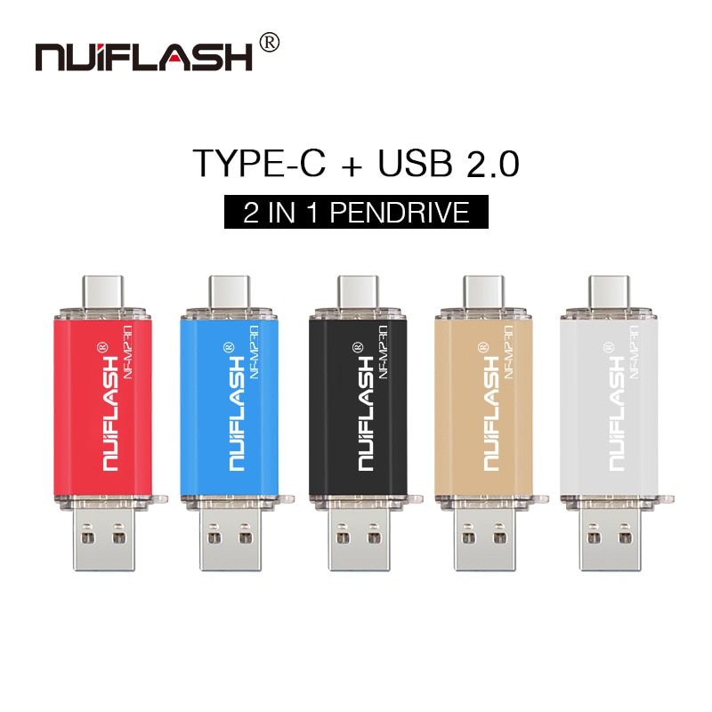 Nuiflash Type C 2.0 Usb Flash Drive Pendrive Tiny 4 Gb 8 Gb 16 Gb 32 Gb 64 Gb Pen drive U Stok 128gbU Disk Memory Stick Kleine