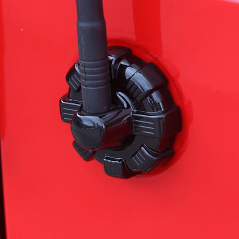 Antennefot Deksel Svart ABS Plast Bil til Jeep Wrangler JK JL Gladiator JT 1997-2022