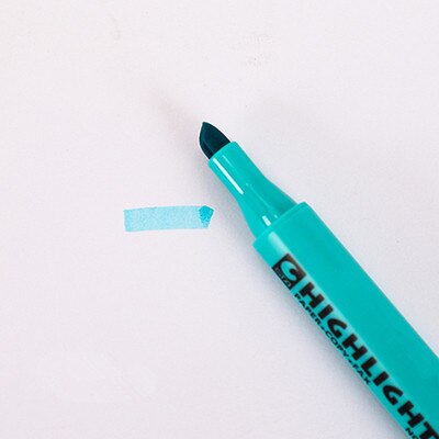 Driehoekige Vat Fluorescerende Highlighter Pennen voor Papier Kopie Fax DIY Tekening Marker Pen voor School Kantoorbenodigdheden: Sea Green