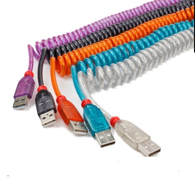 Mechanical Keyboard GH60 USB cable mini USB port for poker 2 GH60 keyboard kit DIY LINDY coliled Cable wire