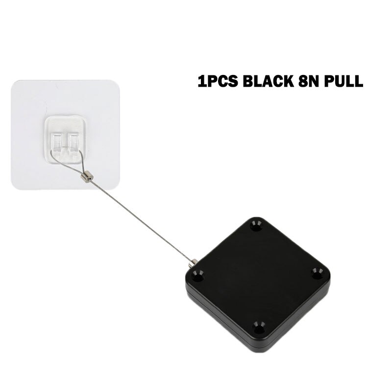 Hardware Mini Automatic Sensor Door Closer Door-closing-Connector Stretchable 1.2m Automatically Close For All Doors Punch-Free: Black 800g Pull