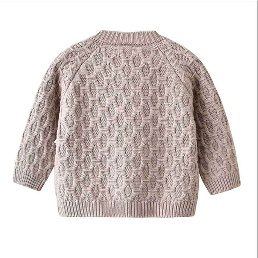 Focusnorm 0-24M Herfst Baby Jongens Meisjes Trui Kleding Solid Knit Lange Mouwen Single Breasted Warm Jas