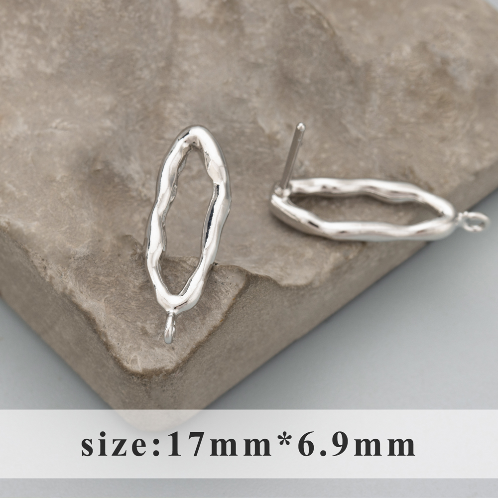 GUFEATHER MD59, accesorios de joyería, sin níquel, chapado en rodio de oro de 18 k, cobre, hecho a mano, fabricación de joyas, pendientes diy, 6 unids/lote: Azul