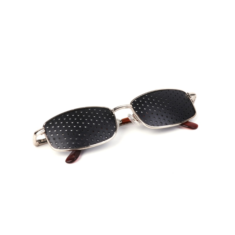 Metal Pinhole Glasses Exercise Eyewear Eyesight Improvement Vision Training M2EA