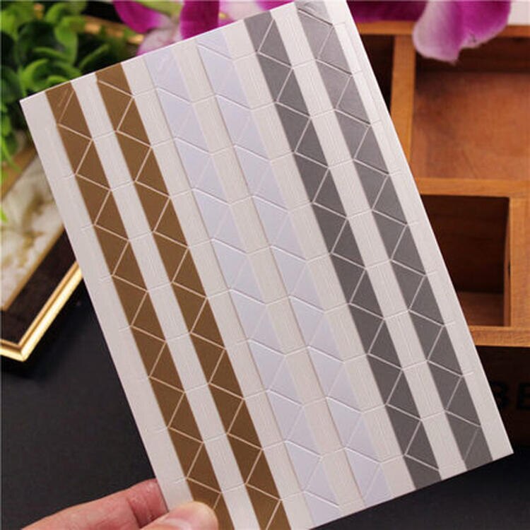 1020 Stks/set Foto Hoek Stickers Albums Decor Foto Corner Protector Pvc Frame Scrapbooking Decoraties: Tricolor