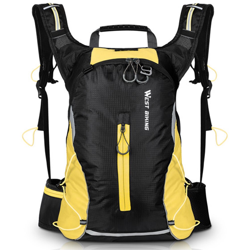 Mochila deportiva portátil para bicicleta, bolsa de nailon para senderismo y escalada al aire libre, para acampar, ciclismo de montaña: YELLOW