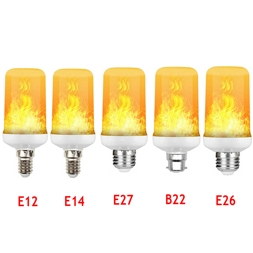 vier Modi 3W E14 E14 E27 E26 B22 Flamme Birne 85-265V LED Flamme Effektive Feuer Lampen flackern Emulation Dekor LED Lampe: 04 / E27