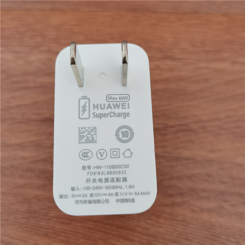 Cavo di ricarica rapida originale Huawei 66W EU US Supercharger 100CM 6A per P30 P40 P50 Mate 30 40 RS 50 Nova 8 9 Pro Honor V40 50