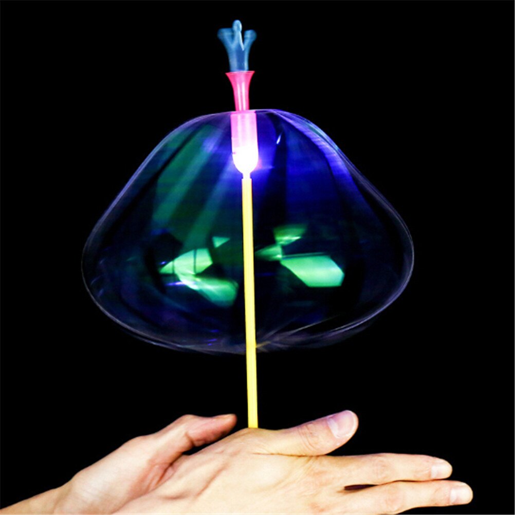 1Pc Rainbow Magic Stick Wand Led Bubble Bloem Kleurrijke Shining Light Wand Stok Speelgoed Kinderen Beste Cadeau