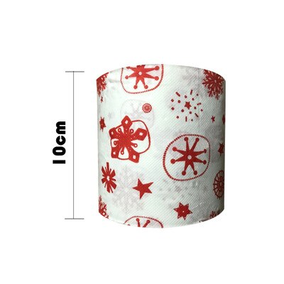 Noël rouleau de papier toilette maison père noël bain rouleau de papier toilette fournitures de noël décor de noël rouleau de tissu 10*10cm: Christmas -B1