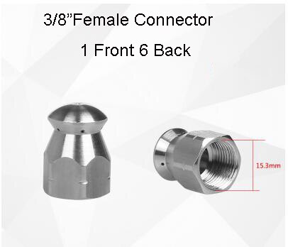 Hogedrukreiniger Riool Afvoer Reinigingssproeier Rvs Afvoer Schoner Nozzle Rioolbuis Cleaner Spray Nozzle: Geel