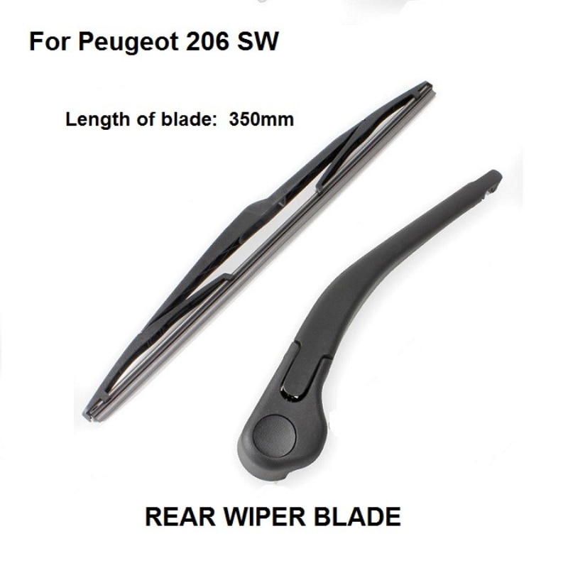 Achterruit Ruitenwisser Arm + Blade Set Voor Peugeot 206 Sw Estate 2002 +