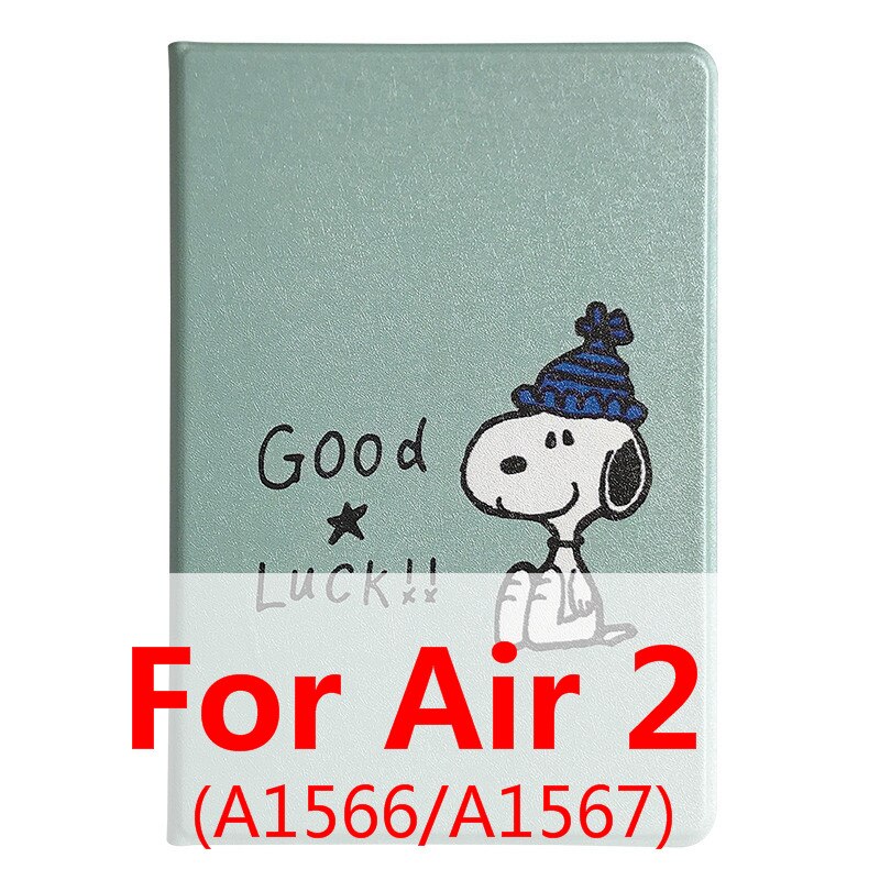 Tablet Case for iPad 10.2" 7th Gen, 9.7" 5th/6th Gen, Air 1/2/3, Pro 9.7"/10.5" - PU Smart Cover: Air 2