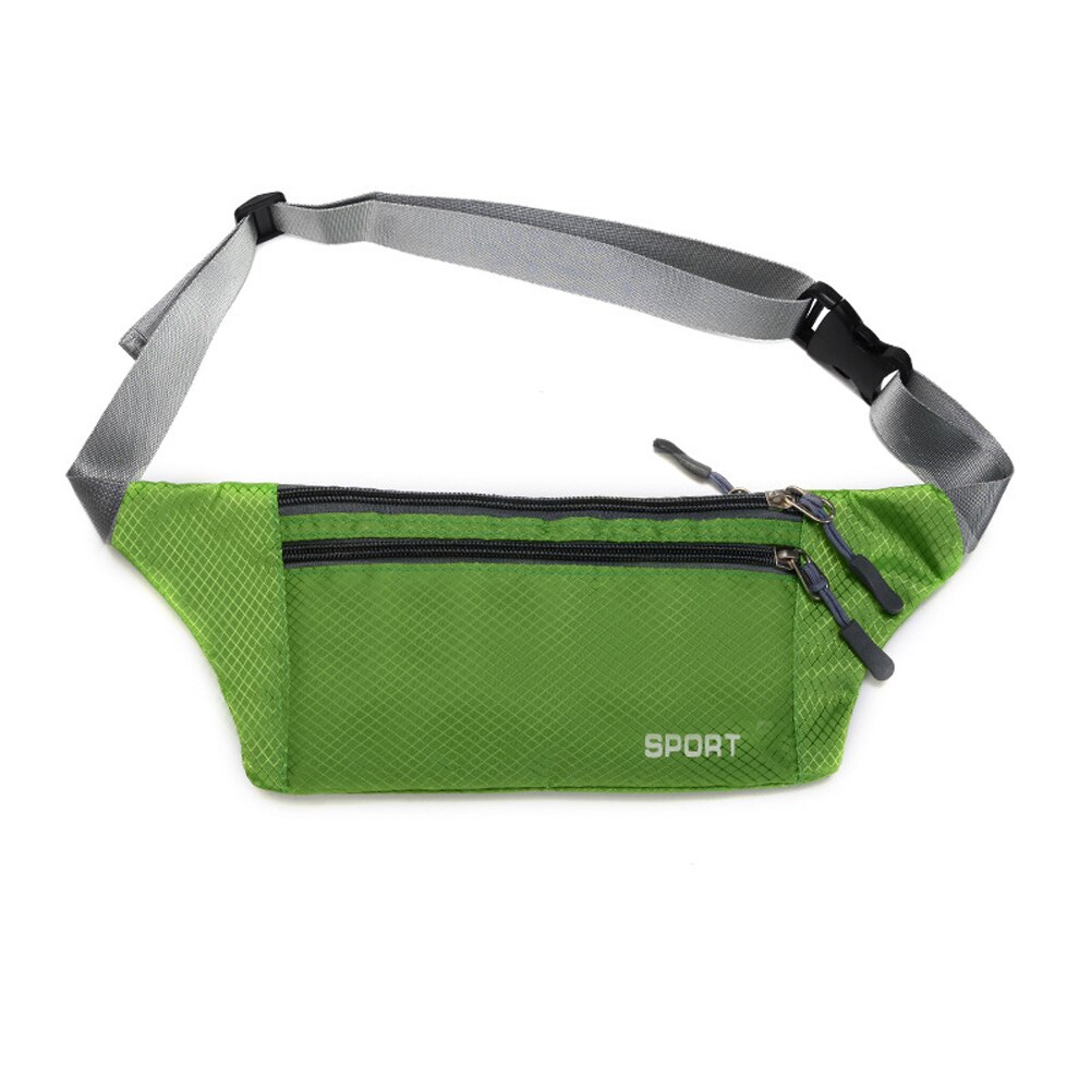 Mini Fanny Pack Voor Vrouwen Mannen Draagbare Handig Taille Verpakking Reizen Multifunctionele Waterdichte Telefoon Riem Tas: green