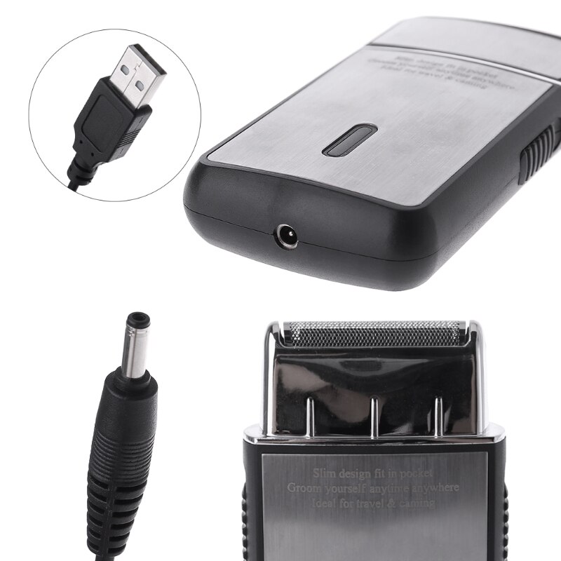 Bärbar mäns elektrisk rakhyvelfolie smal rakapparat usb uppladdningsbart resehus