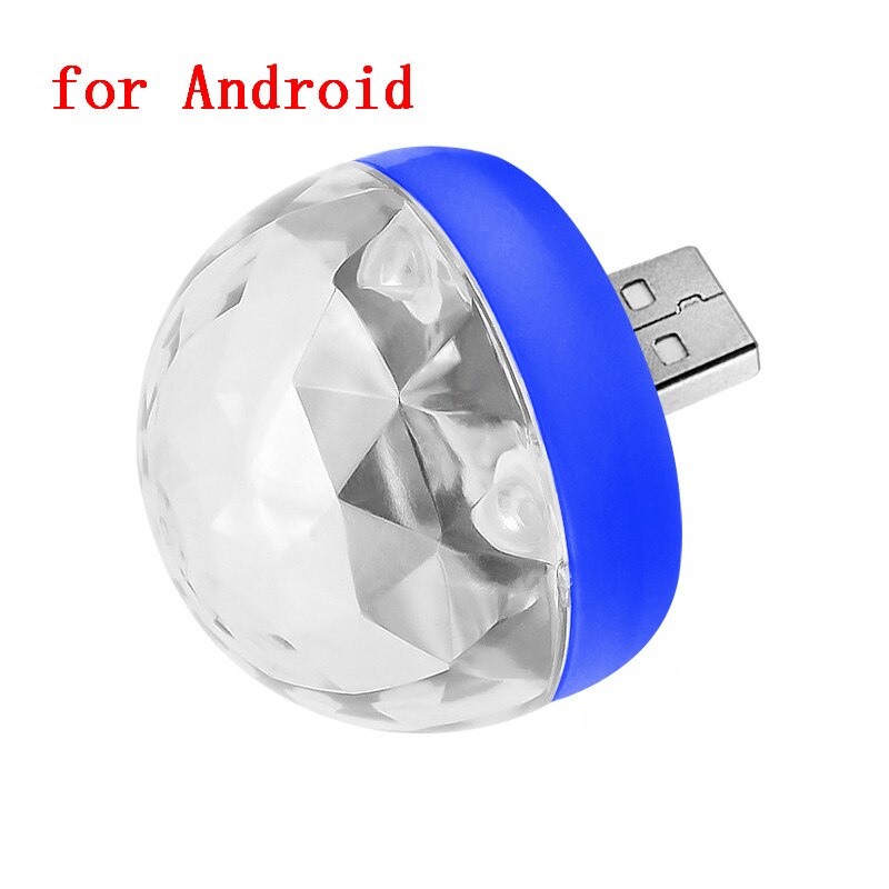 Lumière USB Portable pour moto, voiture, téléphone Portable, lumières Disco, scène, réunion de famille, boule magique, fête, Club, lampe automobile: 08