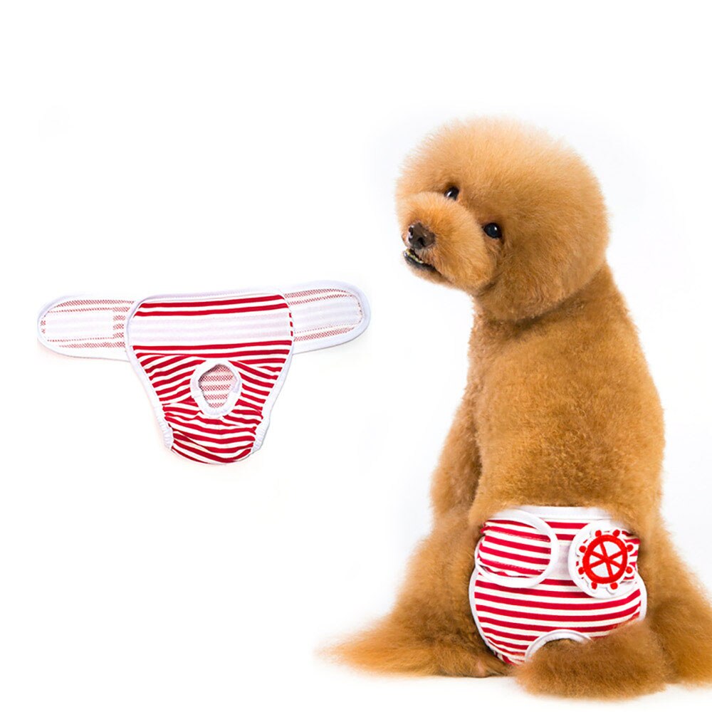Hunde fysiologiske bukser hundeundertøj anti-chikane stribede fysiologiske bukser dyreprodukter vaskbare shorts: Sort