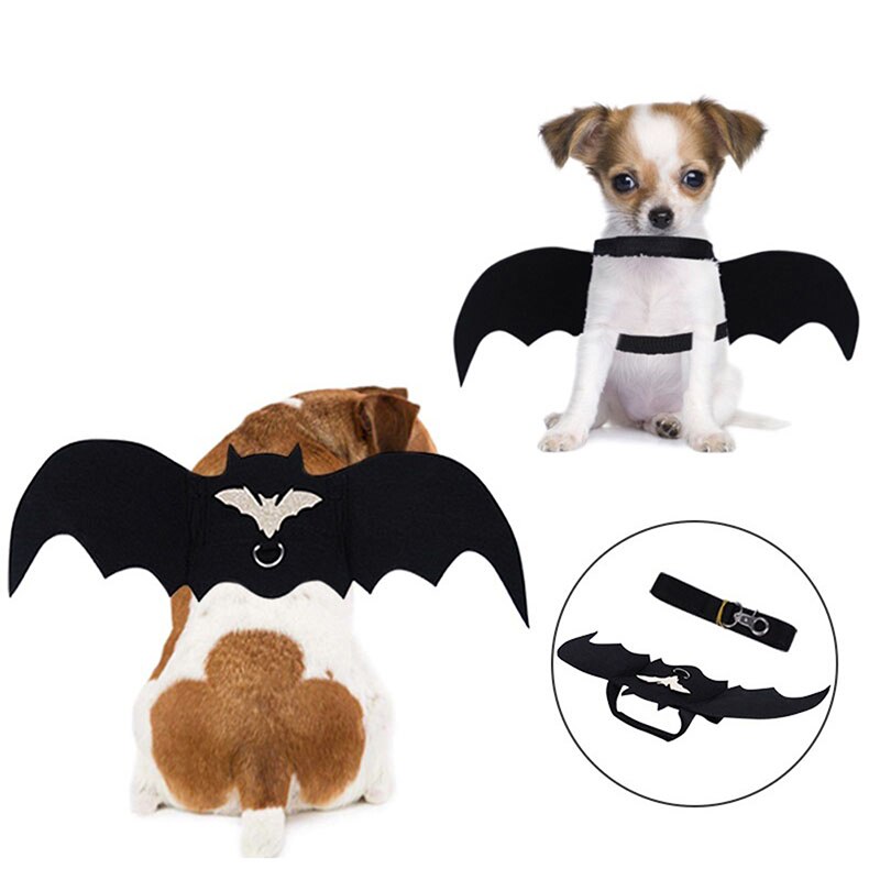 Søte flaggermus vinger for kjæledyr hund katt kostymer halloween jul cosplay klær morsomme xmas edderkopp kle opp kjæledyr tilbehør
