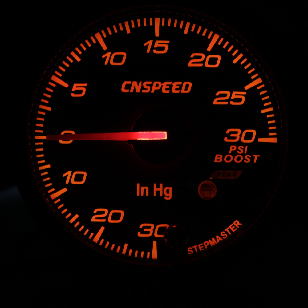 CNSPEED 60mm Turbo Boost Gauge 30PSI + Verstelbare Turbo Boost