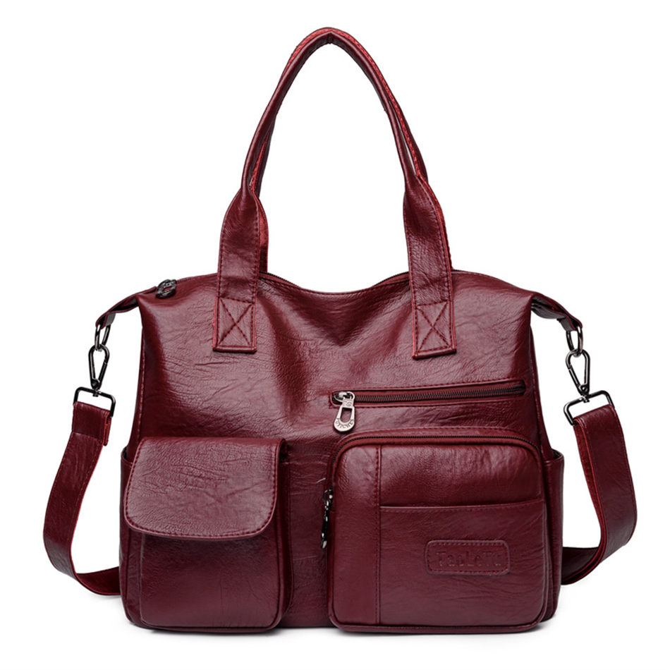 Kangaroo Brand Ladies Hand Crossbody Shoulder Bags for Women Sac A Main Luxury Handbags Women Bags Bolsas Feminina: Burgundy