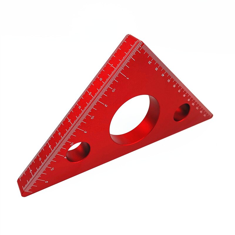 45 Graden Aluminium Hoek Heerser Inch Metric Driehoek Liniaal Timmerman Workshop Houtbewerking Vierkante Multifunctionele Tool: green