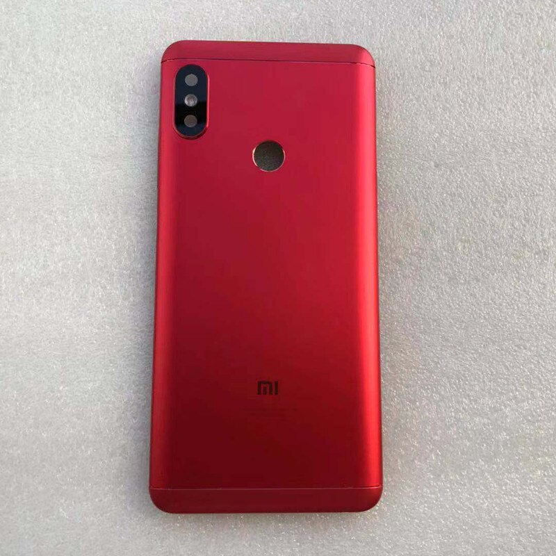 Original Für Xiaomi Redmi Hinweis 5 Tür Gehäbenutzen Zurück Batterie Abdeckung + SIM karte Tablett + Seite Tasten + Kamera Blitz Objektiv Ersatz