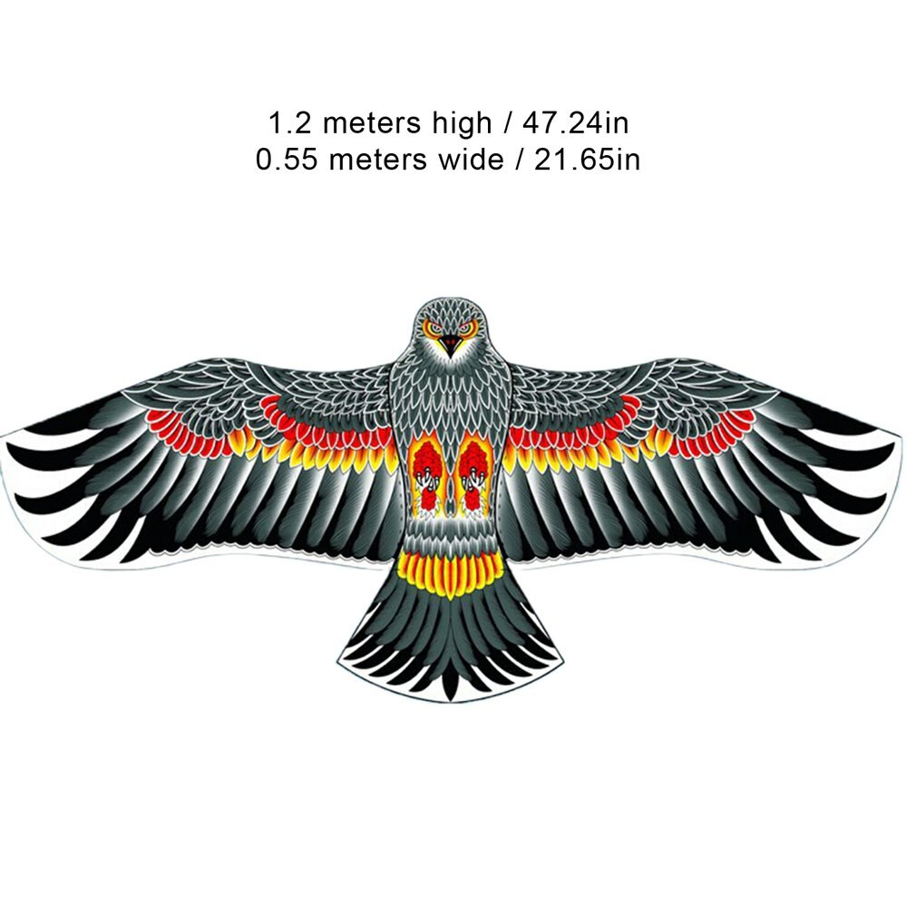 1.1m/1.2m aigle cerf-volant Polyester fibre de verre tige fait à la main Triangle cerf-volant étanche à la pluie soie étanche jouets de plein air jardin tissu jouets