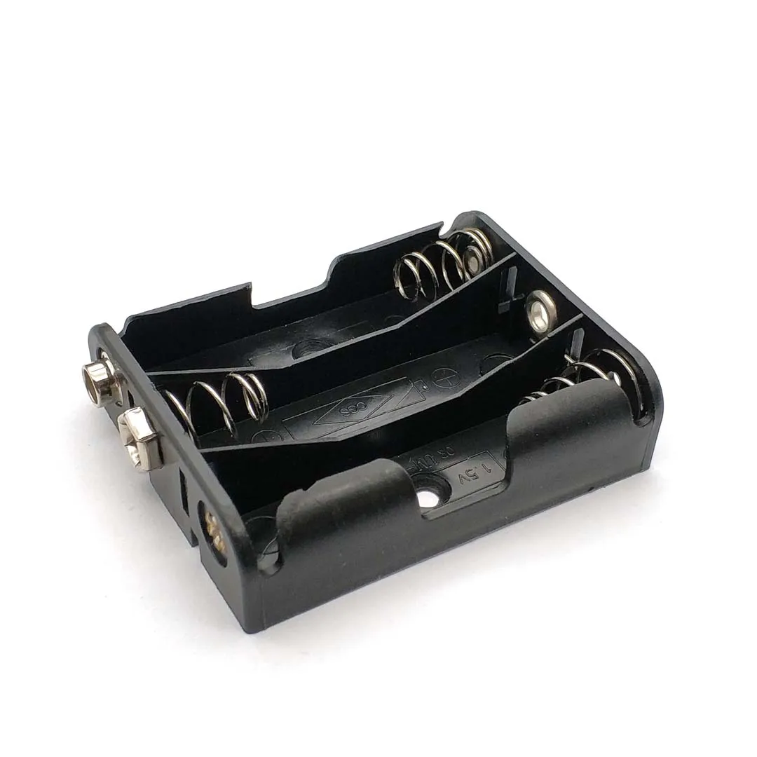 AA Batterij Houder 3V 6V 9V 12V voor 2X 4X 6X 8X AA Batterijen Zwart Plastic Opbergdoos Case Dubbele Lagen met 9V Connector: Blauw