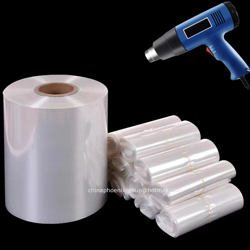 Pof Transparent Heat Shrinkable Plastic Wrap Packaging, Heat Shrink Plastic Wrap Film Bag Organizer, Thermal Packaging On Roll
