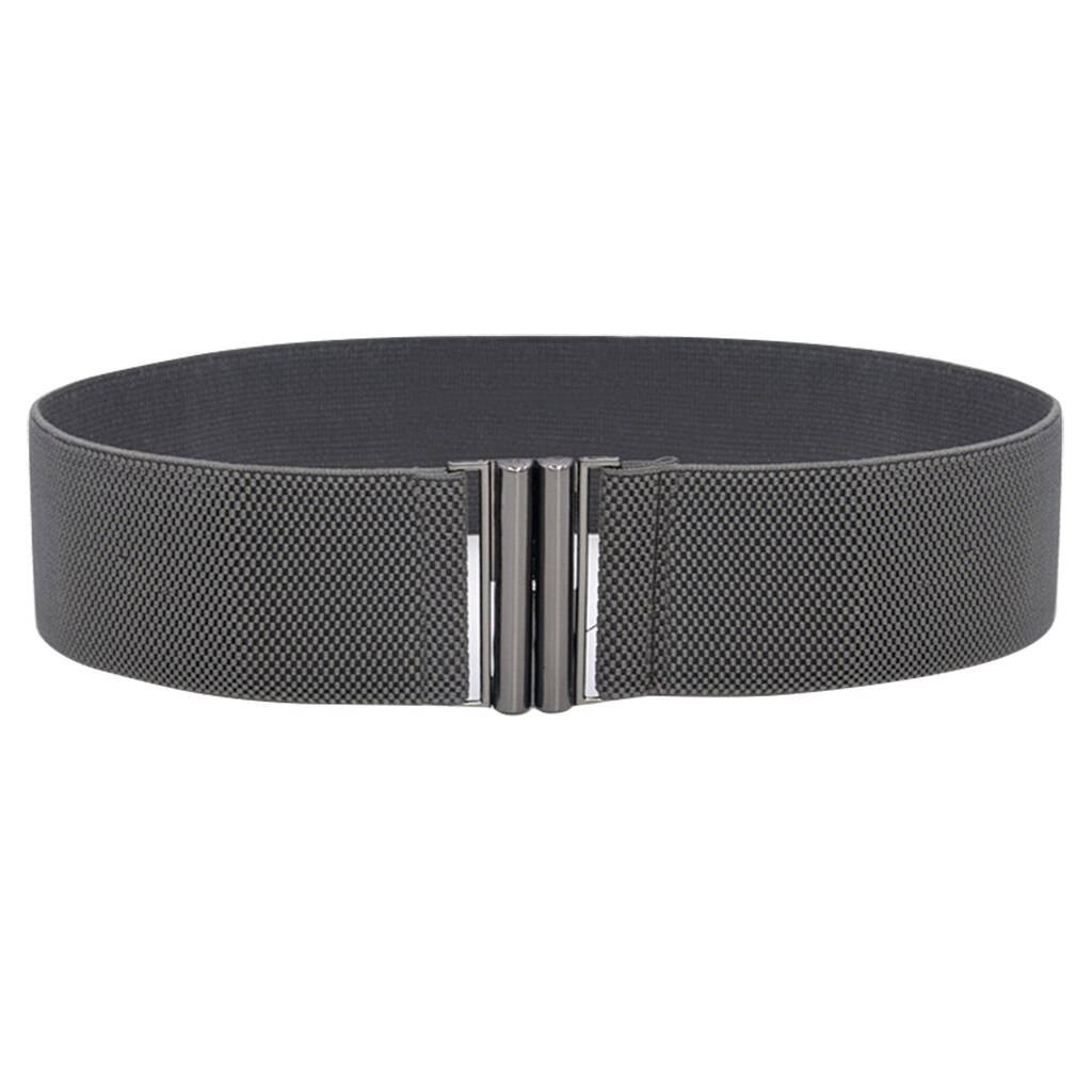 Taille Riem Vrouwen Brede Elastische Jurk Riem Jeans Accessoires Stretch Elastische Brede Corset Taille Metalen Gesp Mujer Femme # l20: Dark Gray