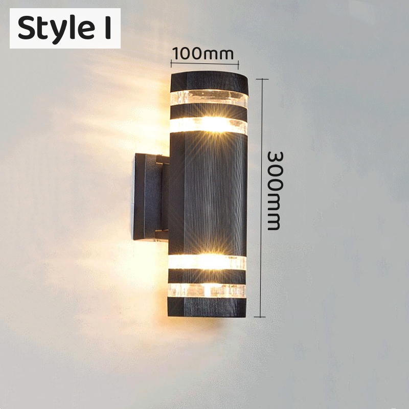 E27 utomhusvägglampor med led-belysning 15w/25w vattentäta  ip65 aluminiumlampetter för trädgård, innergård, heminredning, väggmonterad gatubelysning: Grön / 4w