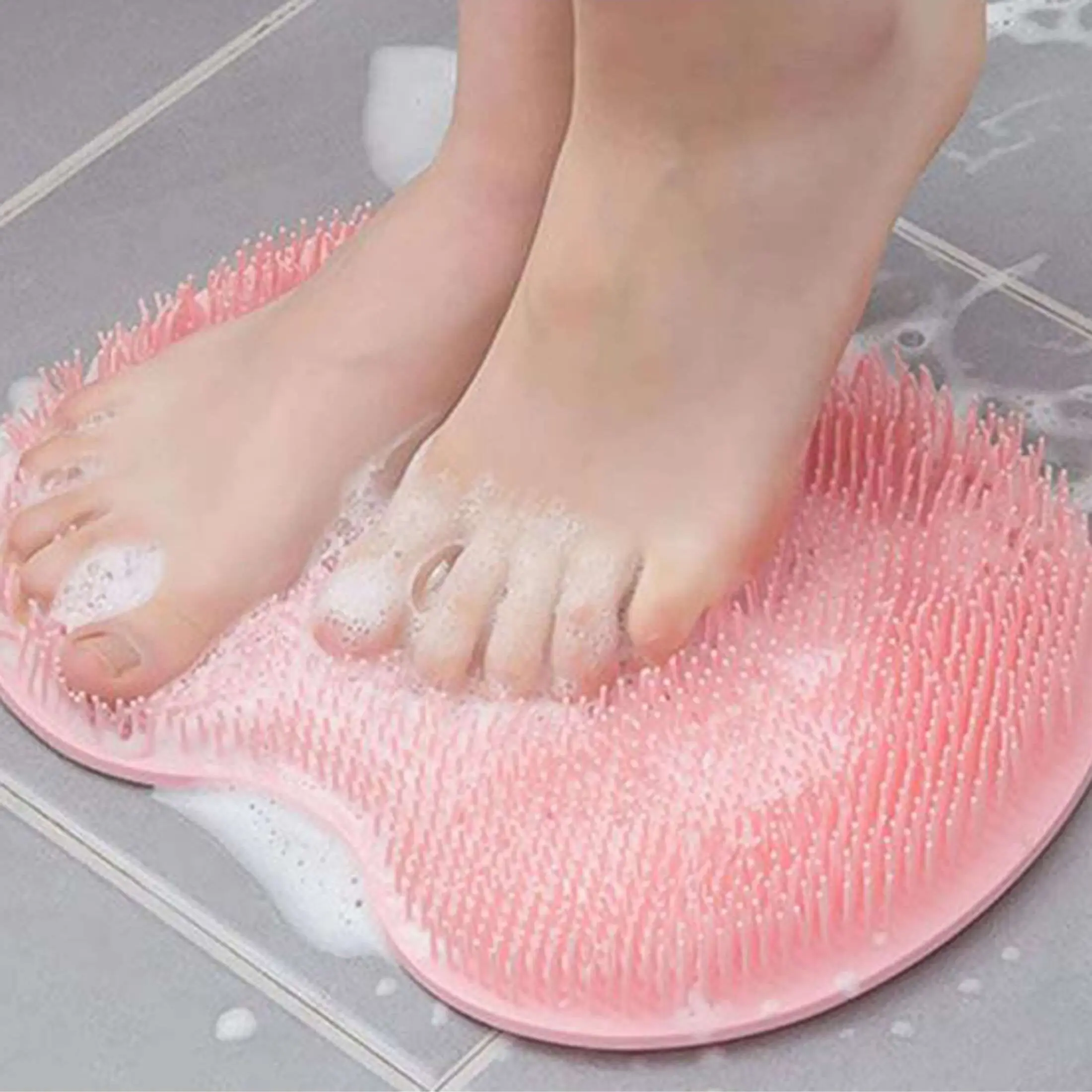 1Pc-Luie Voet Wrijven Tool Huishoudelijke Badkamer Voet Borstelen Zool Massage Pad Met Zuignap Anti Slip Voet Wash Pad