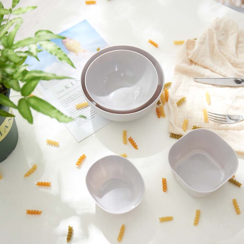 Household square plastic fruit vegetable salad bowl kitchen pot snack dried plate simple style