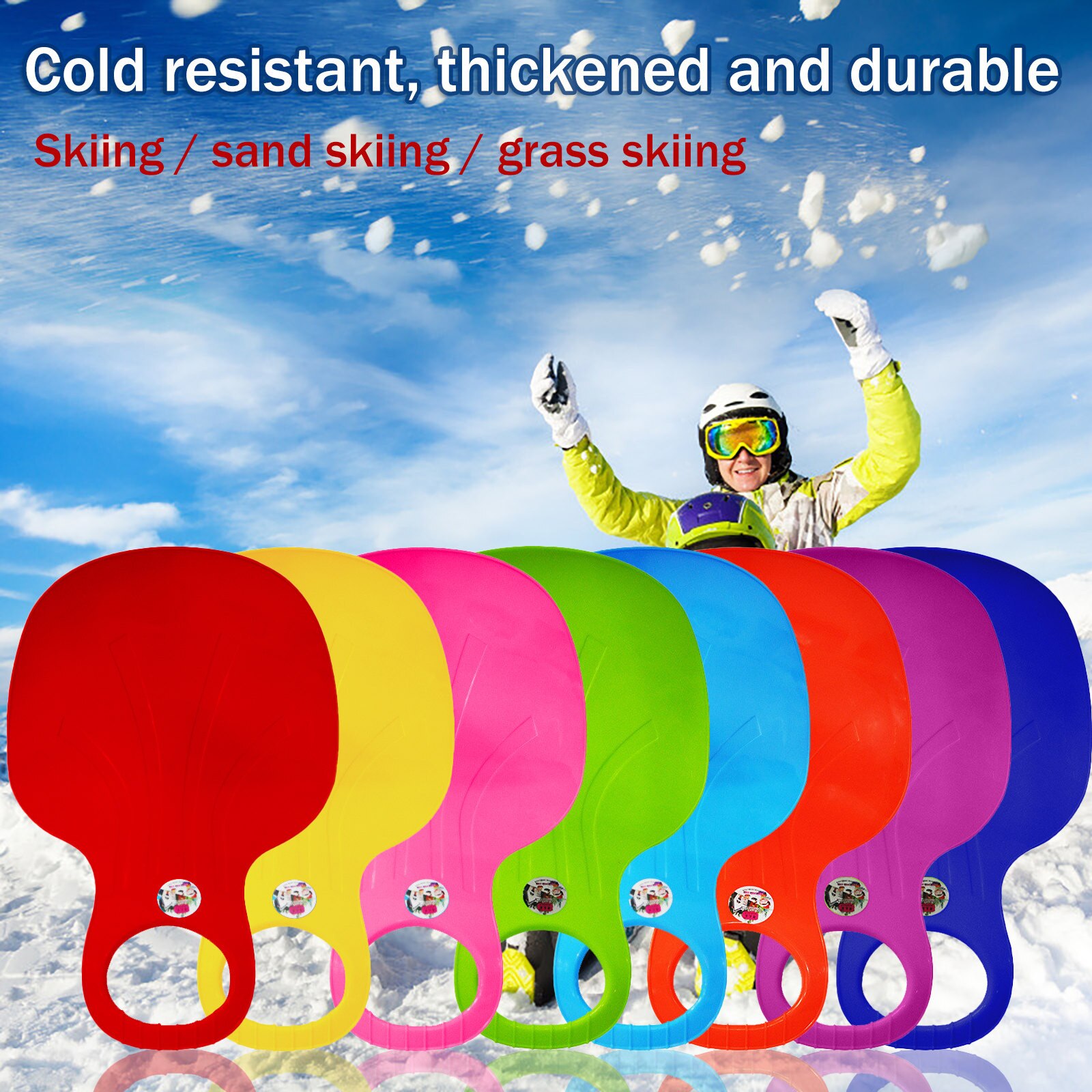 25 # Winter Outdoor Sport Thicken Kids Adult Sneeuw Slee Slee Ski Board Slee Outdoor Gras Plastic Boards Zand Slider sneeuw Luge