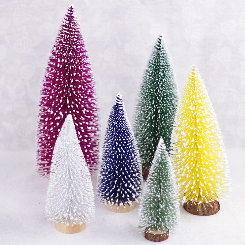 20-30CM White Pine Needle Tree Cedar Christmas Tree Ornaments Christmas Decorations Artificial Tree Decor Desktop Christmas