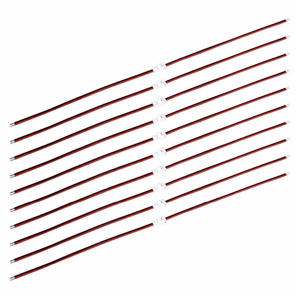 20 Pairs 1.25 mm JST 2 Pin Micro Electrical Male and Female Connector Plug with 10 cm Wire Cable ST309