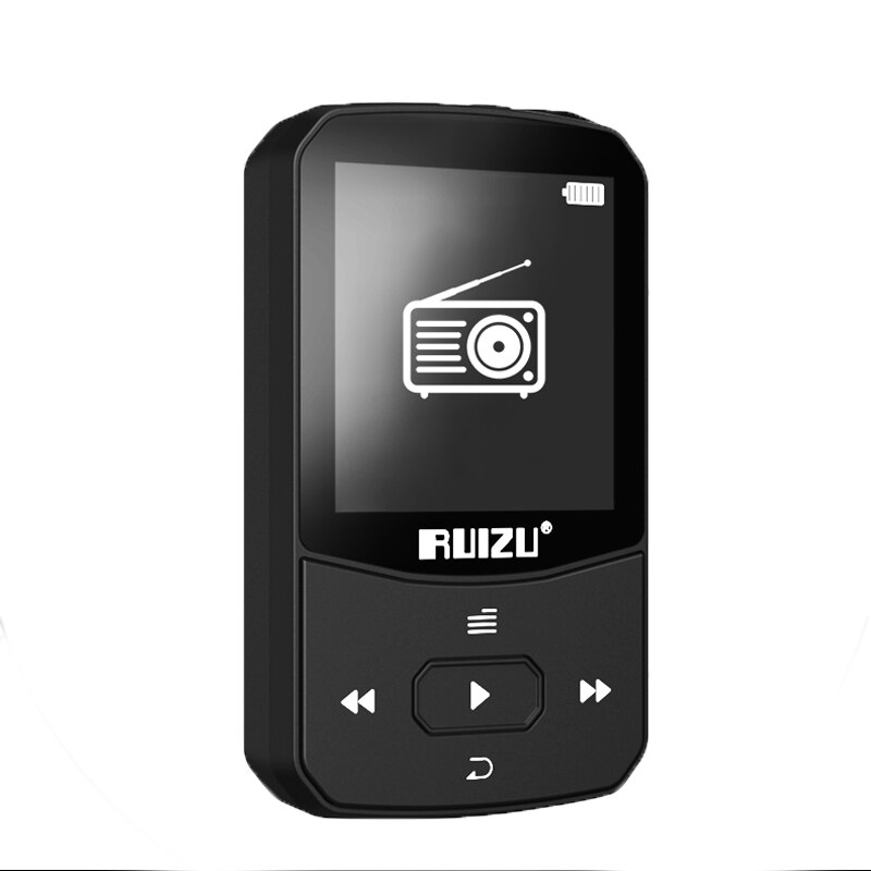 Ruizu  x52 sport bluetooth 4.2 mp3 spiller klip mini support fm,: Blacknomeory