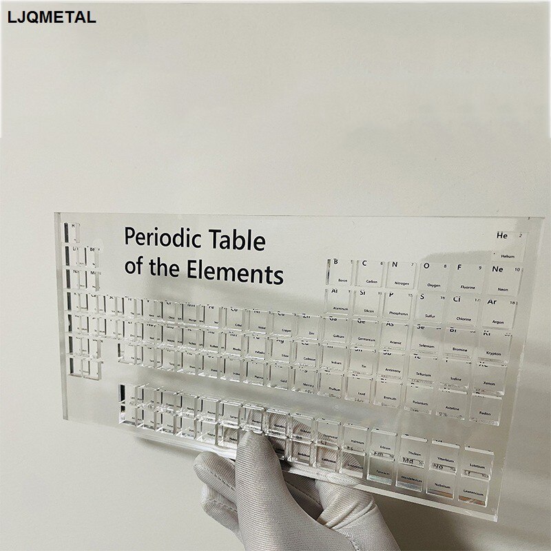 Periodic Table of Elements Container, Transparent Acrylic Box, Each Grid Can Accommodate 10mm Cube
